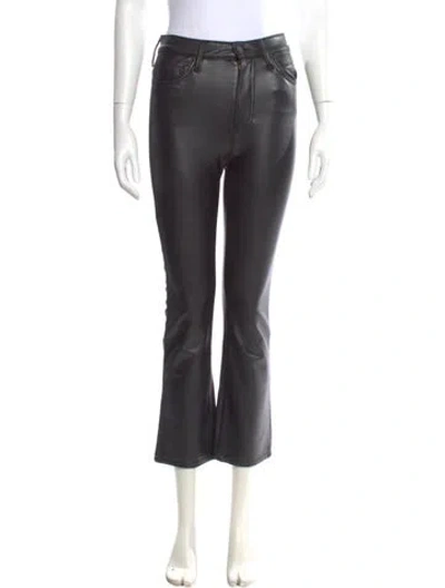Pre-owned Mother Straight Leg Pants In Black
