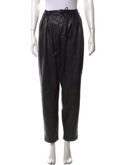 Pre-owned Mother Straight Leg Pants In Black