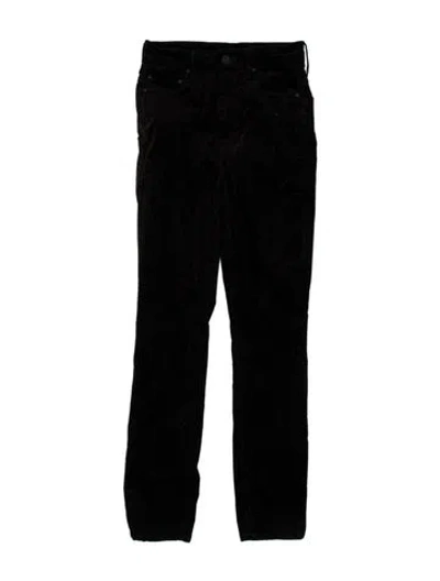 Pre-owned Mother Straight Leg Pants In Black