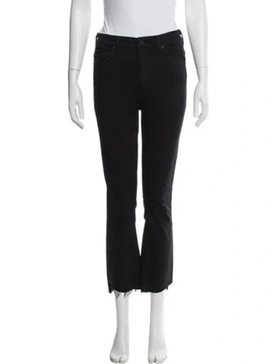 Pre-owned Mother Straight Leg Pants In Black