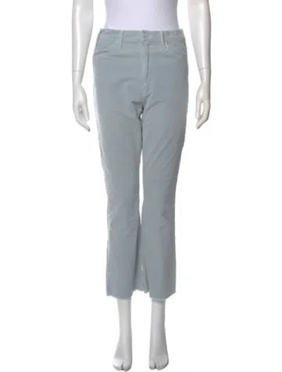 Pre-owned Mother Straight Leg Pants In Blue