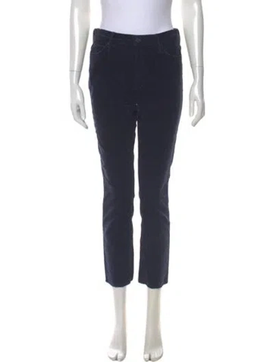 Pre-owned Mother Straight Leg Pants In Blue