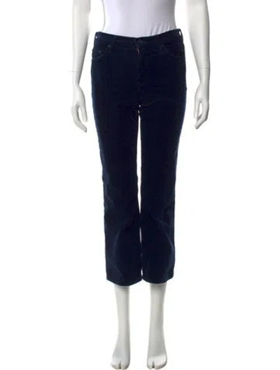 Pre-owned Mother Straight Leg Pants In Blue