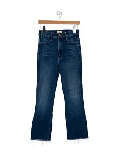 Pre-owned Mother Straight Leg Pants In Blue