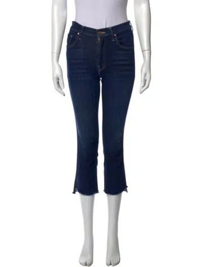 Pre-owned Mother Straight Leg Pants In Blue