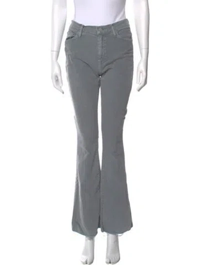 Pre-owned Mother Straight Leg Pants In Blue