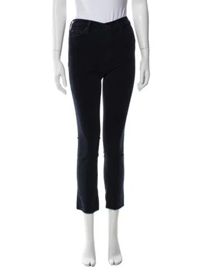 Pre-owned Mother Straight Leg Pants In Blue