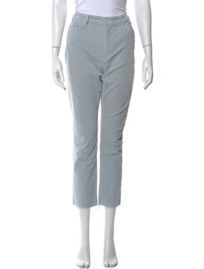 Pre-owned Mother Straight Leg Pants In Blue