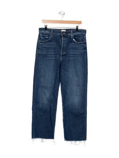 Pre-owned Mother Straight Leg Pants In Blue