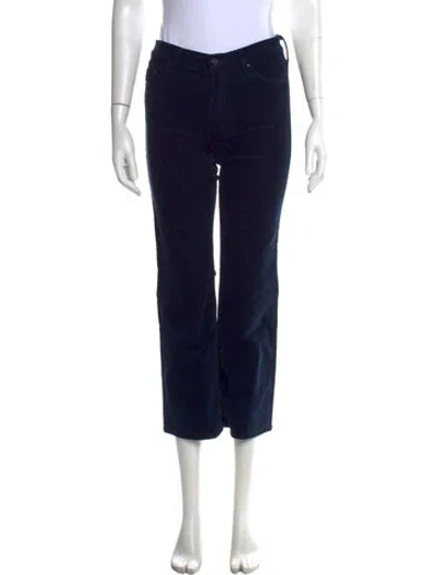 Pre-owned Mother Straight Leg Pants In Blue