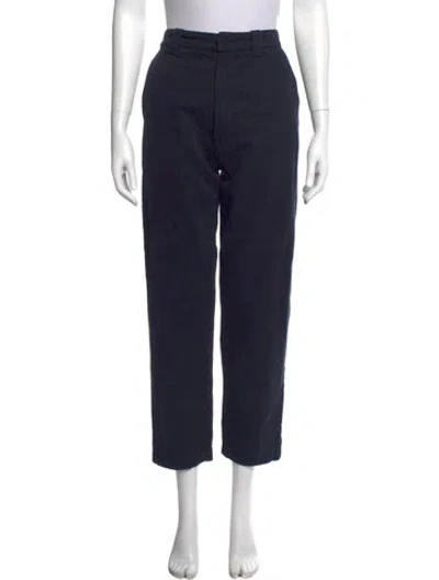 Pre-owned Mother Straight Leg Pants In Blue