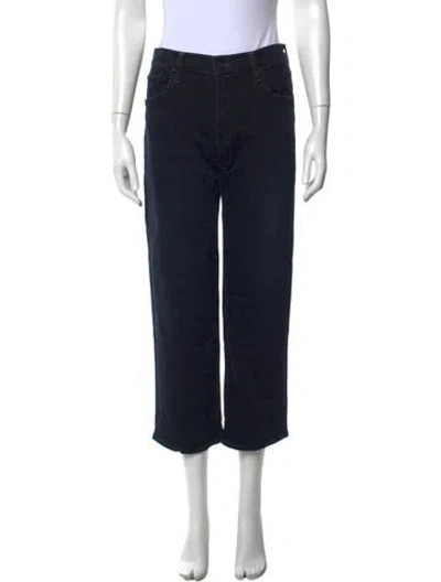 Pre-owned Mother Straight Leg Pants In Blue
