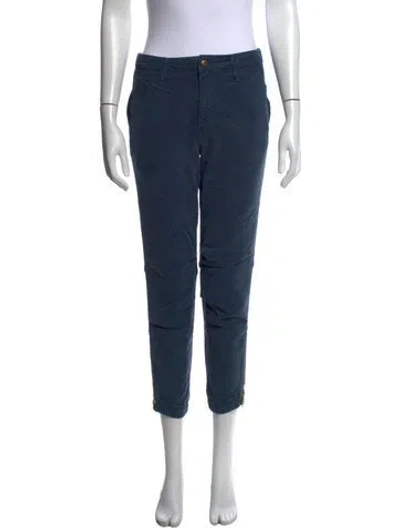 Pre-owned Mother Straight Leg Pants In Blue