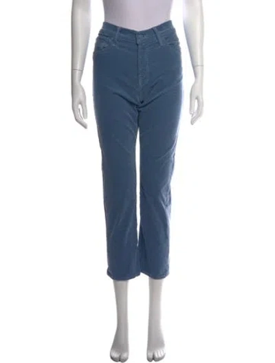 Pre-owned Mother Straight Leg Pants In Blue
