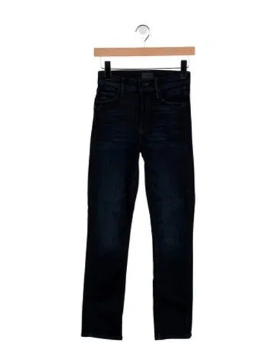 Pre-owned Mother Straight Leg Pants In Blue