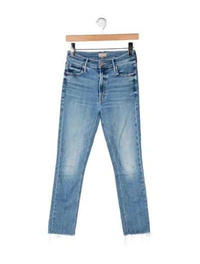 Pre-owned Mother Straight Leg Pants In Blue