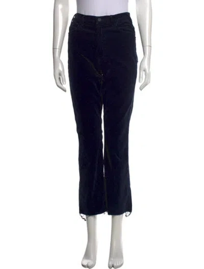 Pre-owned Mother Straight Leg Pants In Blue