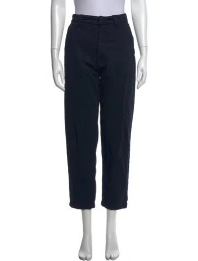 Pre-owned Mother Straight Leg Pants In Blue