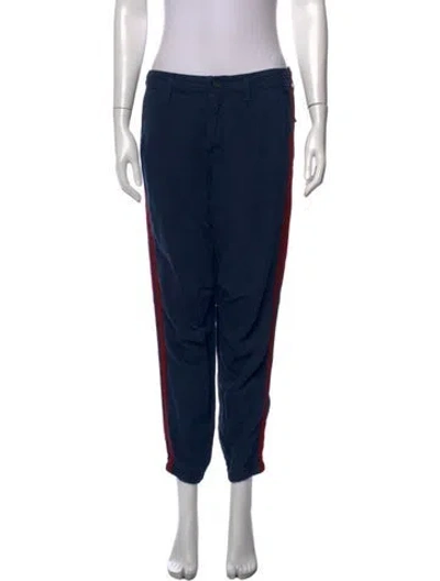 Pre-owned Mother Straight Leg Pants In Blue