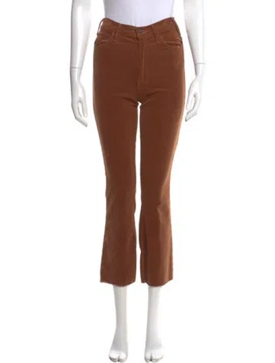 Pre-owned Mother Straight Leg Pants In Brown