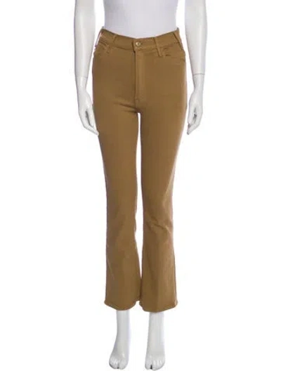 Pre-owned Mother Straight Leg Pants In Brown