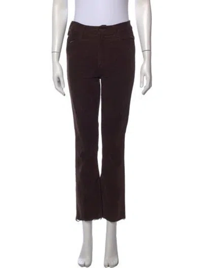 Pre-owned Mother Straight Leg Pants In Brown