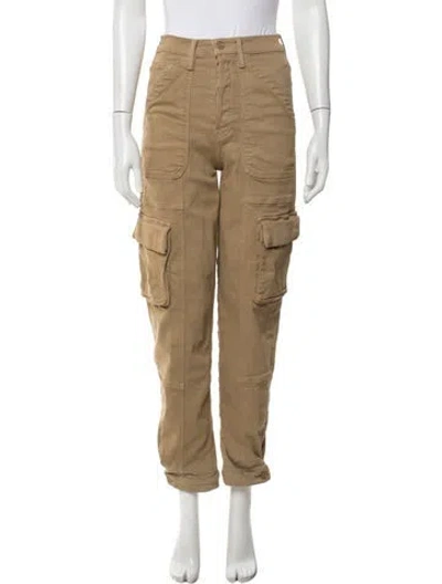 Pre-owned Mother Straight Leg Pants In Brown