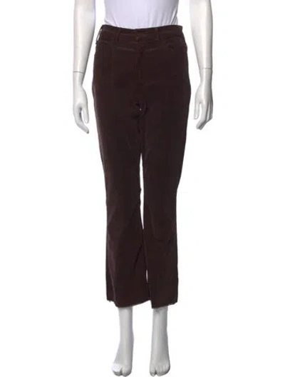 Pre-owned Mother Straight Leg Pants In Brown