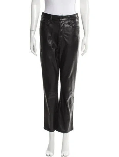 Pre-owned Mother Straight Leg Pants In Gray
