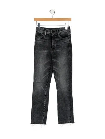 Pre-owned Mother Straight Leg Pants In Gray