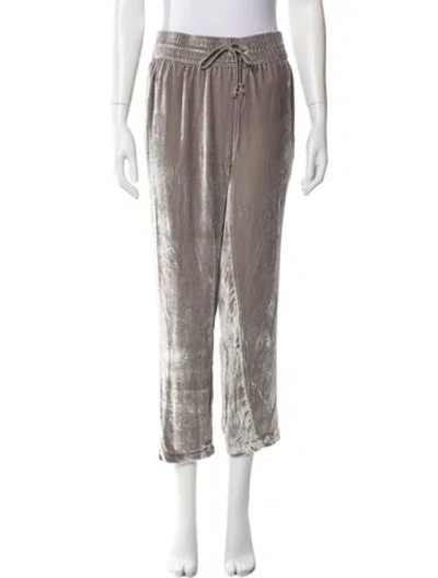 Pre-owned Mother Straight Leg Pants In Gray