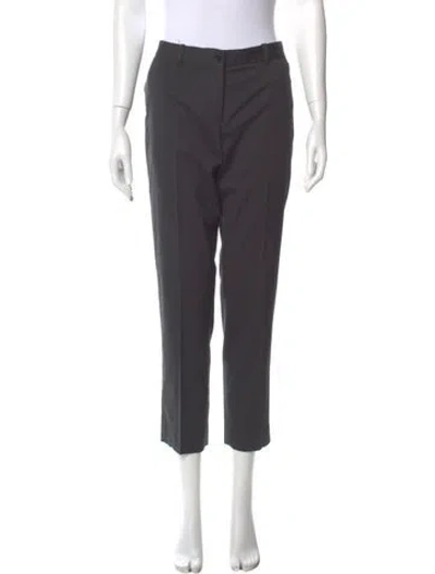 Pre-owned Mother Straight Leg Pants In Gray