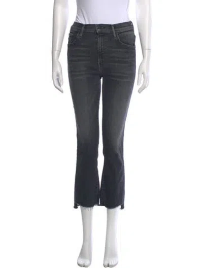 Pre-owned Mother Straight Leg Pants In Gray