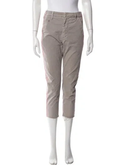Pre-owned Mother Straight Leg Pants In Gray