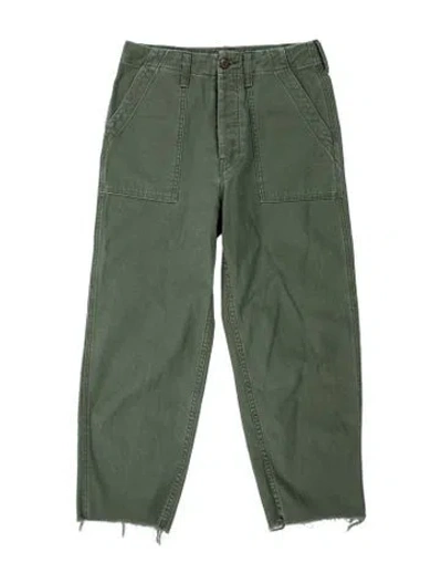Pre-owned Mother Straight Leg Pants In Green