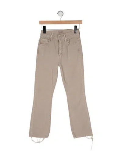 Pre-owned Mother Straight Leg Pants In Neutral