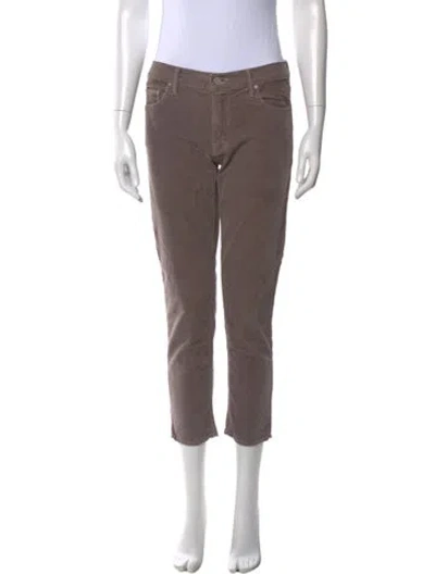 Pre-owned Mother Straight Leg Pants In Neutral