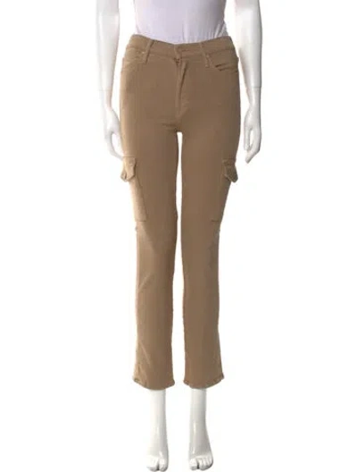 Pre-owned Mother Straight Leg Pants In Neutral
