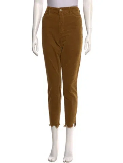 Pre-owned Mother Straight Leg Pants In Neutral