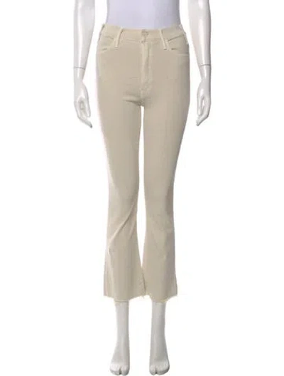 Pre-owned Mother Straight Leg Pants In Neutral