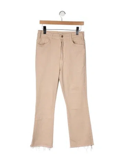 Pre-owned Mother Straight Leg Pants In Neutral