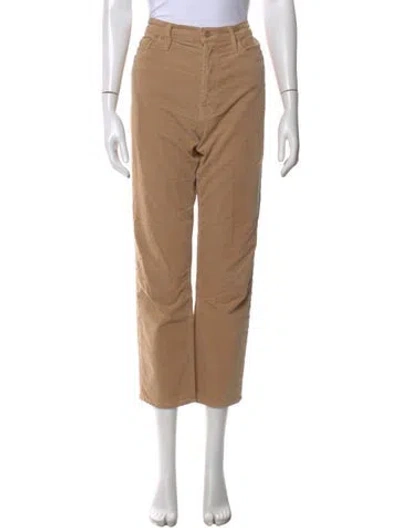 Pre-owned Mother Straight Leg Pants In Neutral