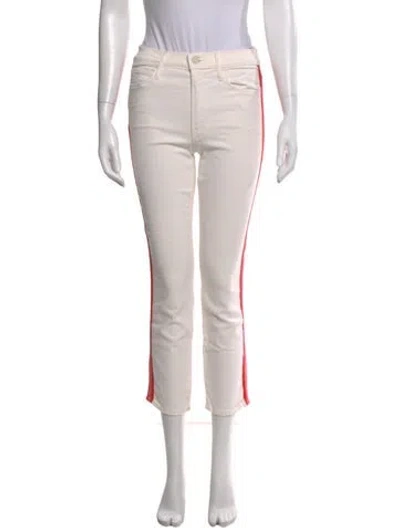 Pre-owned Mother Straight Leg Pants In Neutral