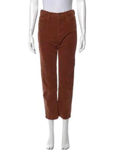 Pre-owned Mother Straight Leg Pants In Neutrals