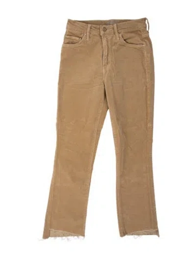 Pre-owned Mother Straight Leg Pants In Neutrals