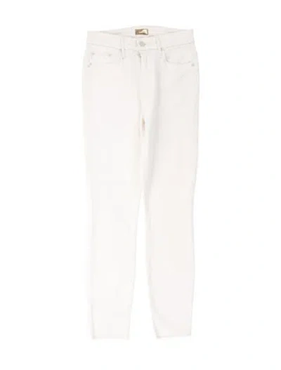 Pre-owned Mother Straight Leg Pants In Neutrals