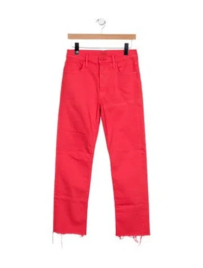 Pre-owned Mother Straight Leg Pants In Orange