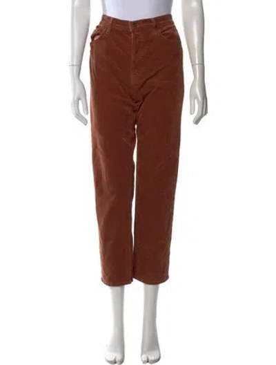 Pre-owned Mother Straight Leg Pants In Orange