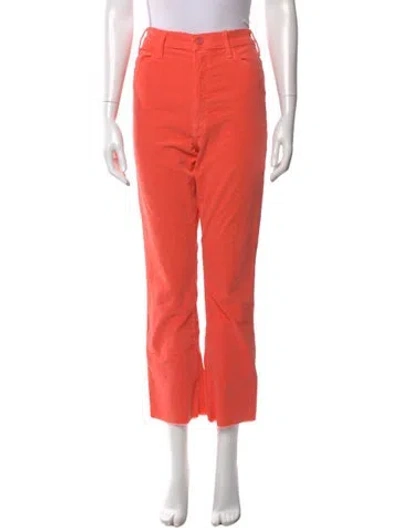 Pre-owned Mother Straight Leg Pants In Pink