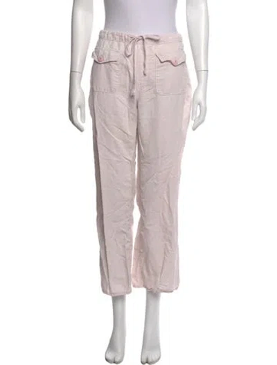 Pre-owned Mother Straight Leg Pants In Pink